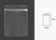 Plastična zip kesica 150x200mm sa providnom prednjom stranom, zadnjom providnom stranom sa linijama i sa Eurohole otvorom - 100 kom-dimenzije_slike