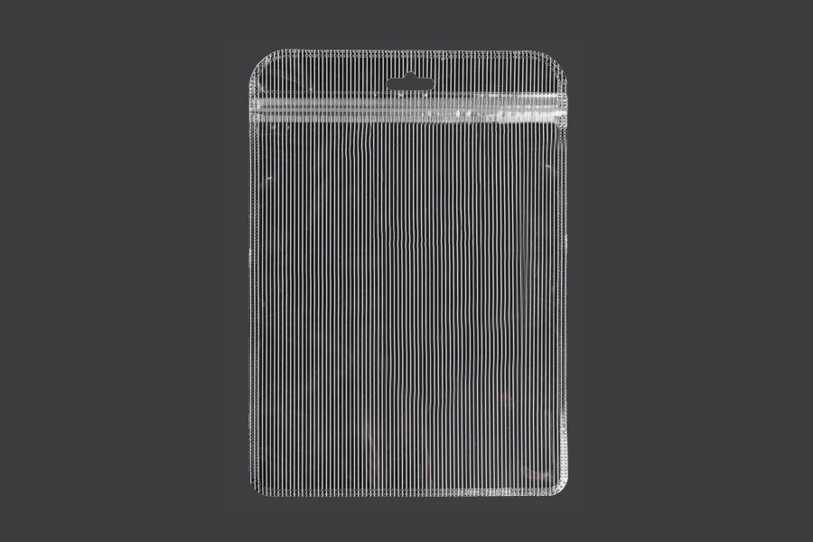 Plastična zip kesica 160x220mm sa providnom prednjom stranom, zadnjom providnom stranom sa linijama i sa Eurohole otvorom - 100 kom-slika_proizvoda