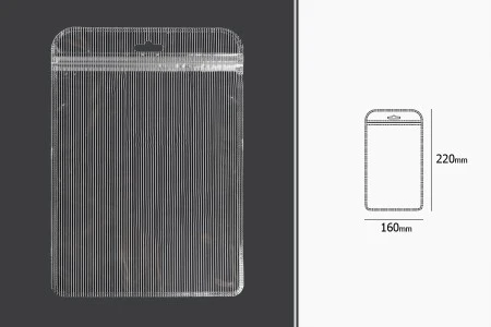 Plastična zip kesica 160x220mm sa providnom prednjom stranom, zadnjom providnom stranom sa linijama i sa Eurohole otvorom - 100 kom-2