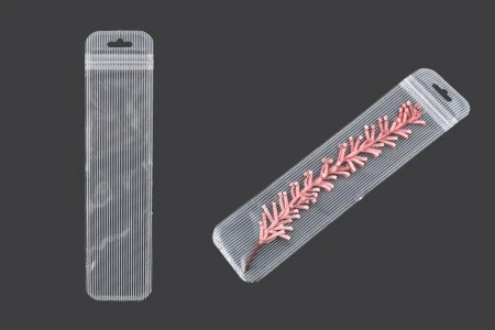 Plastična zip kesica 55x220mm sa providnom prednjom stranom, zadnjom providnom stranom sa linijama i sa Eurohole otvorom - 100 kom-6