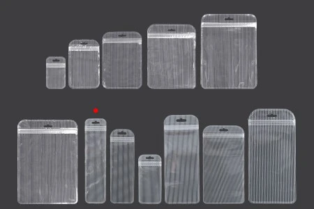 Plastična zip kesica 55x220mm sa providnom prednjom stranom, zadnjom providnom stranom sa linijama i sa Eurohole otvorom - 100 kom-3