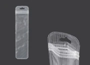Plastična zip kesica 55x220mm sa providnom prednjom stranom, zadnjom providnom stranom sa linijama i sa Eurohole otvorom - 100 kom Plastična zip kesica 55x220mm sa providnom prednjom stranom, zadnjom providnom stranom sa linijama i sa Eurohole otvorom - 100 kom