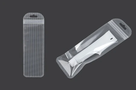 Plastična zip kesica 60x185mm sa providnom prednjom stranom, zadnjom providnom stranom sa linijama i sa Eurohole otvorom - 100 kom-6