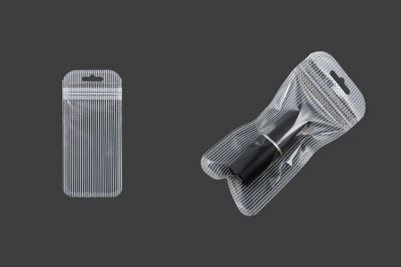 Plastična zip kesica 60x130mm sa providnom prednjom stranom, zadnjom providnom stranom sa linijama i sa Eurohole otvorom - 100 kom-6