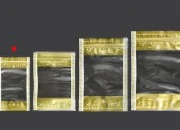 Providna DoyPack kesica sa zip zatvaranjem, zlatnim detaljima i sa mogućnošću termo lepljenja 120x35x200mm – 50kom-