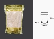 Providna DoyPack kesica sa zip zatvaranjem, zlatnim detaljima i sa mogućnošću termo lepljenja 180x40x260mm - 50kom