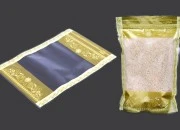 Providna DoyPack kesica sa zip zatvaranjem, zlatnim detaljima i sa mogućnošću termo lepljenja 180x40x260mm - 50kom