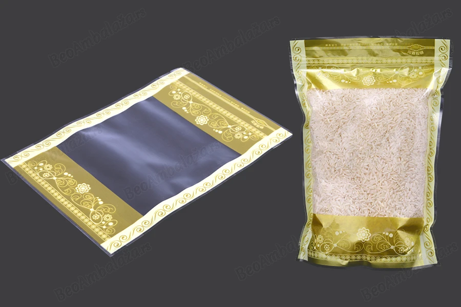 Providna DoyPack kesica sa zip zatvaranjem, zlatnim detaljima i sa mogućnošću termo lepljenja 180x40x260mm - 50kom-grupa_slika