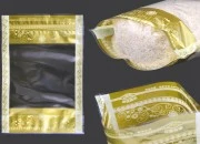 Providna DoyPack kesica sa zip zatvaranjem, zlatnim detaljima i sa mogućnošću termo lepljenja 180x40x260mm - 50kom