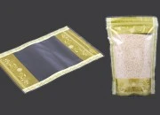 Providna DoyPack kesica sa zip zatvaranjem, zlatnim detaljima i sa mogućnošću termo lepljenja 160x40x240mm - 50kom Providna DoyPack kesica sa zip zatvaranjem, zlatnim detaljima i sa mogućnošću termo lepljenja 160x40x240mm - 50kom