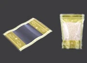 Providna DoyPack kesica sa zip zatvaranjem, zlatnim detaljima i sa mogućnošću termo lepljenja 150x40x210mm – 50kom Providna DoyPack kesica sa zip zatvaranjem, zlatnim detaljima i sa mogućnošću termo lepljenja 150x40x210mm – 50kom