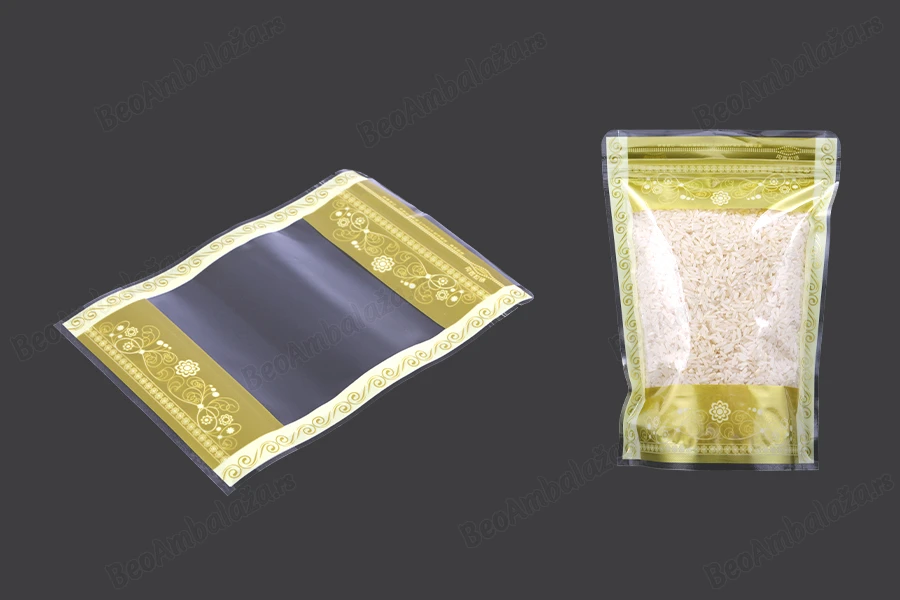 Providna DoyPack kesica sa zip zatvaranjem, zlatnim detaljima i sa mogućnošću termo lepljenja 150x40x210mm – 50kom-grupa_slika