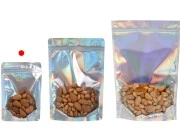 Aluminijumske DoyPack kesice sa zipom, transparentnom prednjom stranom, ovalnim dnom i sa mogućnošću termo zatvaranja 140x40x200mm – 50kom