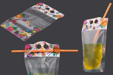 Providna DoyPack kesica sa zip zatvaranjem od 450ml, sa otvorima za prste i rupicama za slamčicu – 50 kom-2