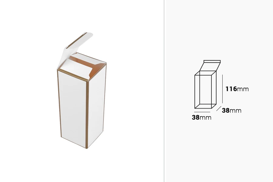 Kartonska kutija 38x38x116mm sa zlatnim ivicama, više boja - 20 kom Kartonska kutija 38x38x116mm sa zlatnim ivicama, više boja - 20 kom