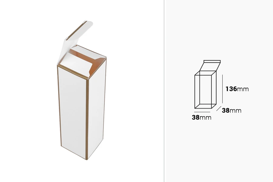 Kartonska kutija 38x38x136mm sa zlatnim ivicama, više boja - 20 kom Kartonska kutija 38x38x136mm sa zlatnim ivicama, više boja - 20 kom