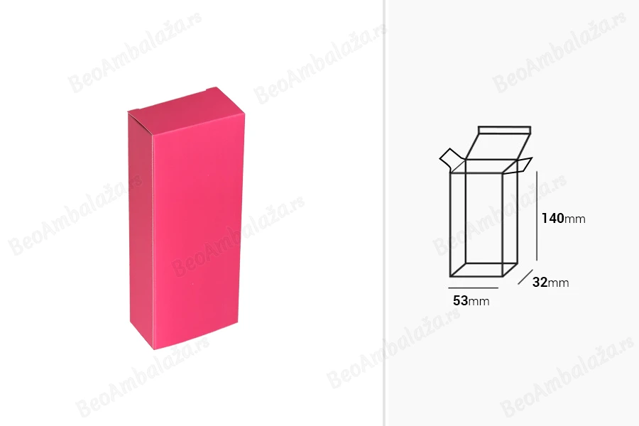 Papirna kutija 53x32x140 u više boja - 50 kom-dimenzije_slike