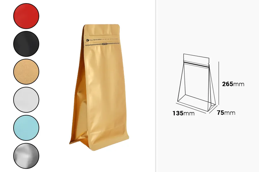 Aluminijumske DoyPack 135x75x265 mm kesice na termo zatvaranje, sa sigurnosnom tračicom i zipom - 25kom Aluminijumske DoyPack 135x75x265 mm kesice na termo zatvaranje, sa sigurnosnom tračicom i zipom - 25kom