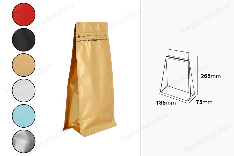 Aluminijumske DoyPack 135x75x265 mm kesice na termo zatvaranje, sa sigurnosnom tračicom i zipom  - 25kom-grupa_slika