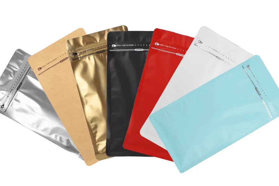 Aluminijumske DoyPack 135x75x265 mm kesice na termo zatvaranje, sa sigurnosnom tračicom i zipom - 25kom Aluminijumske DoyPack 135x75x265 mm kesice na termo zatvaranje, sa sigurnosnom tračicom i zipom - 25kom