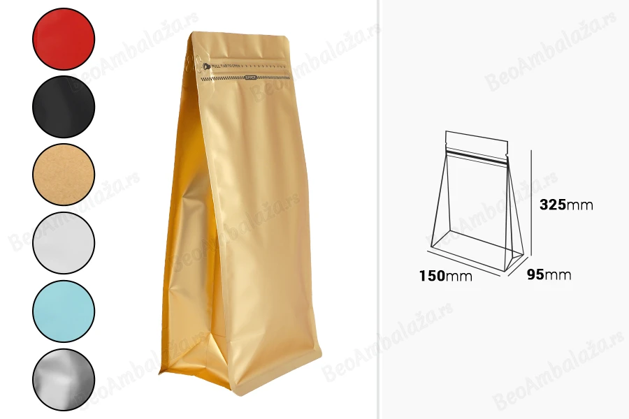 Aluminijumske DoyPack  150x95x325mm kesice na termo zatvaranje, sa sigurnosnom tračicom i zipom - 25kom-grupa_slika
