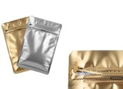 Aluminijumske DoyPack kesice 130x70x200mm sa ventilom, termo zatvaranjem, otvaranjem sigurnosnom trakom i zip zatvaranjem - 25kom