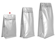 Aluminijumske DoyPack kesice 130x70x200mm sa ventilom, termo zatvaranjem, otvaranjem sigurnosnom trakom i zip zatvaranjem - 25kom