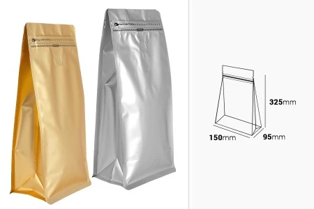 Aluminijumske DoyPack kesice 150x95x325 mm sa ventilom, termo zatvaranjem, otvaranjem sigurnosnom trakom i zip zatvaranjem - 25kom-2