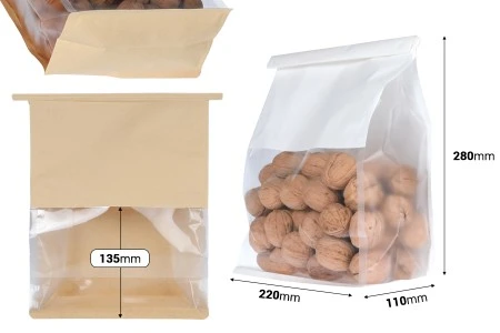 Vrećica sa providnim delom 220x110x280 mm na zatvaranje sa žicom (tin-tie) - 50 komada-2