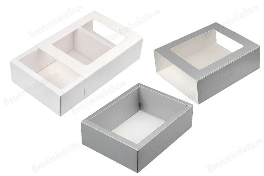 Kartonska kutija za pakovanje 170x130x52 mm na izvlačenje sa prozorom - 12 kom-grupa_slika