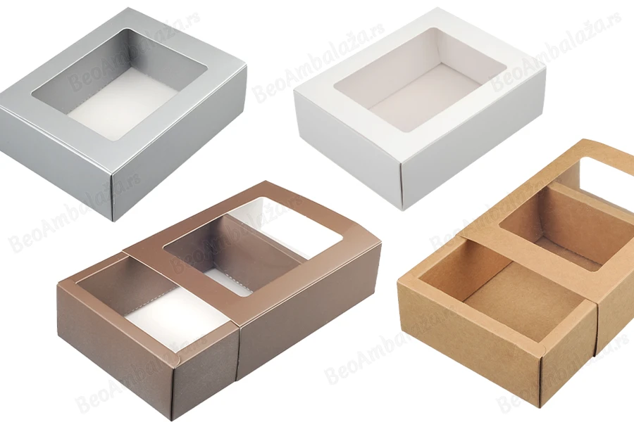 Kartonska kutija za pakovanje 170x130x52 mm na izvlačenje sa prozorom - 12 kom-slika_proizvoda