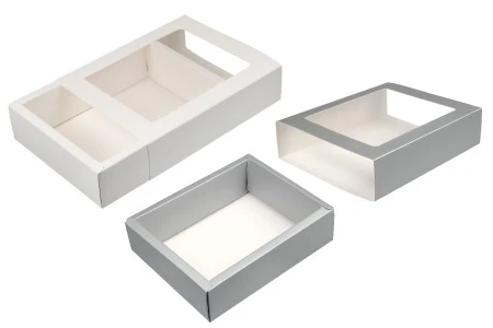 Kartonska kutija za pakovanje 195x155x50 mm na izvlačenje sa prozorom - 12 kom-5