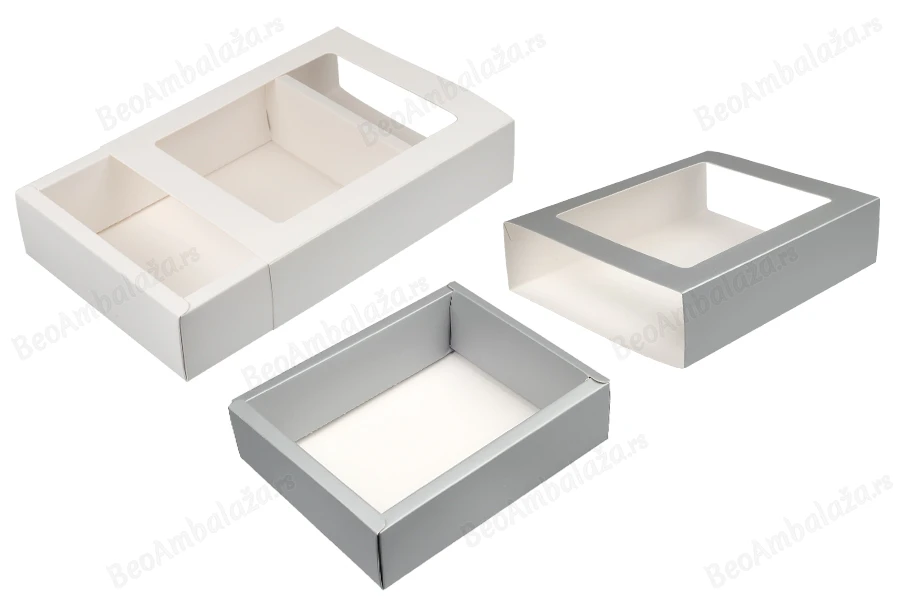 Kartonska kutija za pakovanje 195x155x50 mm na izvlačenje sa prozorom - 12 kom-grupa_slika