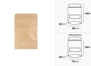 Kraft DoyPack kesice 90x30x140 mm sa zip zatvaranjem i prozorom, unutrašnjom i spoljašnjom providnom oblogom i sa mogućnošću termo zatvaranja - 100 kom Kraft DoyPack kesice 90x30x140 mm sa zip zatvaranjem i prozorom, unutrašnjom i spoljašnjom providnom oblogom i sa mogućnošću termo zatvaranja - 100 kom