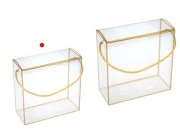Plastična providna poklon kutija - torbica 140x75x140 mm sa ručkom - 12 kom Plastična providna poklon kutija - torbica 140x75x140 mm sa ručkom - 12 kom