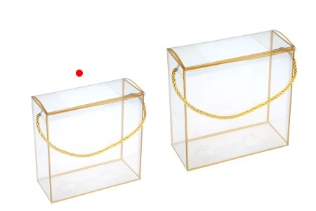 Plastična providna poklon kutija - torbica 140x75x140 mm sa ručkom - 12 kom-6