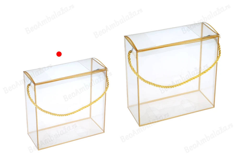 Plastična providna poklon kutija - torbica 140x75x140 mm sa ručkom - 12 kom-grupa_slika