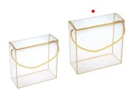 Plastična providna poklon kutija - torbica 190x80x190 mm sa ručkom - 12 kom Plastična providna poklon kutija - torbica 190x80x190 mm sa ručkom - 12 kom