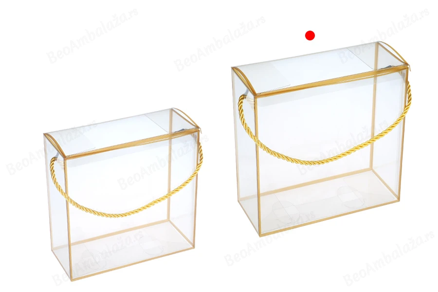 Plastična providna poklon kutija - torbica 190x80x190 mm sa ručkom - 12 kom-grupa_slika