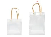 Plastična poluprovidna poklon torbica 180x100x260 mm sa ručkama - 12 kom Plastična poluprovidna poklon torbica 180x100x260 mm sa ručkama - 12 kom