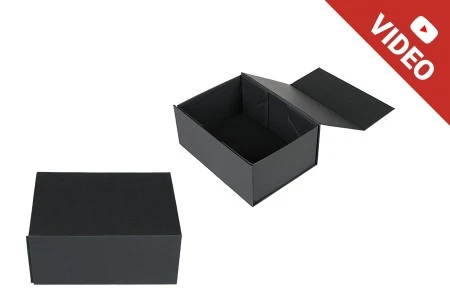 Crna kartonska kutija 185x138x81mm sa magnetnim zatvaranjem - 12 kom-1