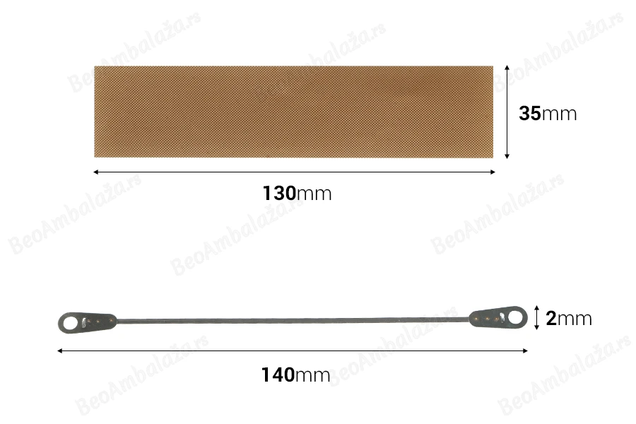 Rezervna tkanina 130x35 mm i žica 140x2 mm za mašinu za termičko zatvaranje-slika_proizvoda