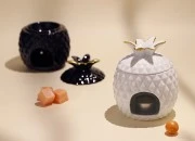 Keramički osveživač prostora za svećice i aromatična ulja u obliku ananasa-grupa_slika