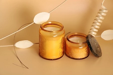 Staklena cilindrična teglica sa reljefom 120mL i aluminijumskim zatvaračem-5