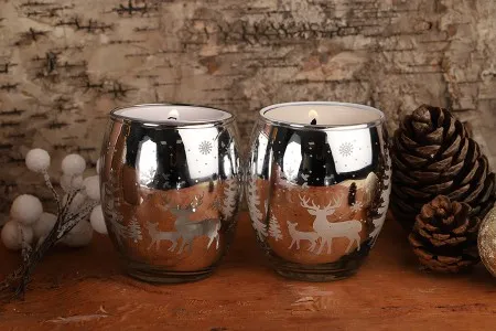 Božićna staklena tegla 300mL, pogodna za dekoraciju i svećice-2