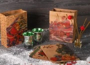 Božićna kesa sa ručkom od kanapa 115x60x145mm, u 7 dizajna - 20 kom Božićna kesa sa ručkom od kanapa 115x60x145mm, u 7 dizajna - 20 kom