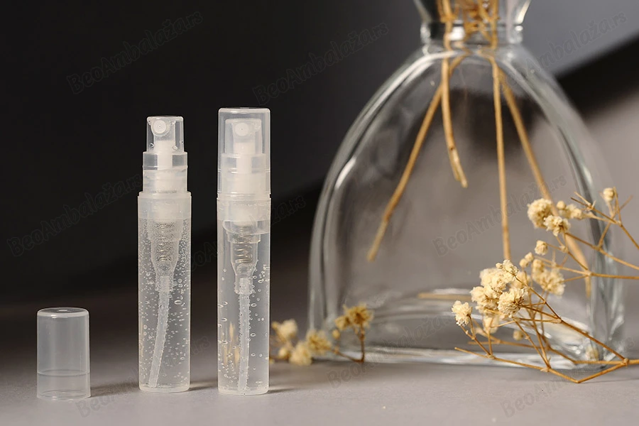 Providna plastična tester bočica 3mL za parfeme, sa sprejom i zatvaračem - 50 kom-grupa_slika