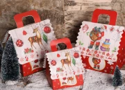 Božićna kartonska poklon kutija sa drškom, 160x145x190 mm - 12 kom-grupa_slika