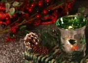 Staklena čašica - svećnjak za svećice, 9x11cm-