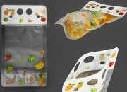 Providna plastična DoyPack kesica sa zip zatvaranjem od 450ml, sa otvorima za prste i rupicama za slamčicu - 50 kom